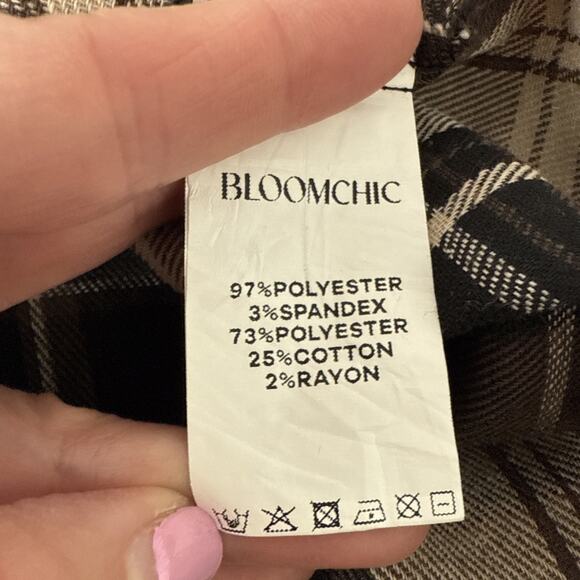 Bloomchic Women’s Plus 18/20 Whimsigoth Plaid Knit Sweater Tunic Preppy Fall - Picture 4 of 8